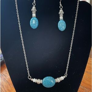 Earrings and necklace